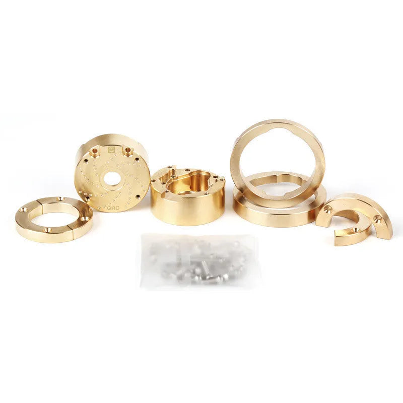 Brass gearbox cover accessory for model vehicle side axle doors