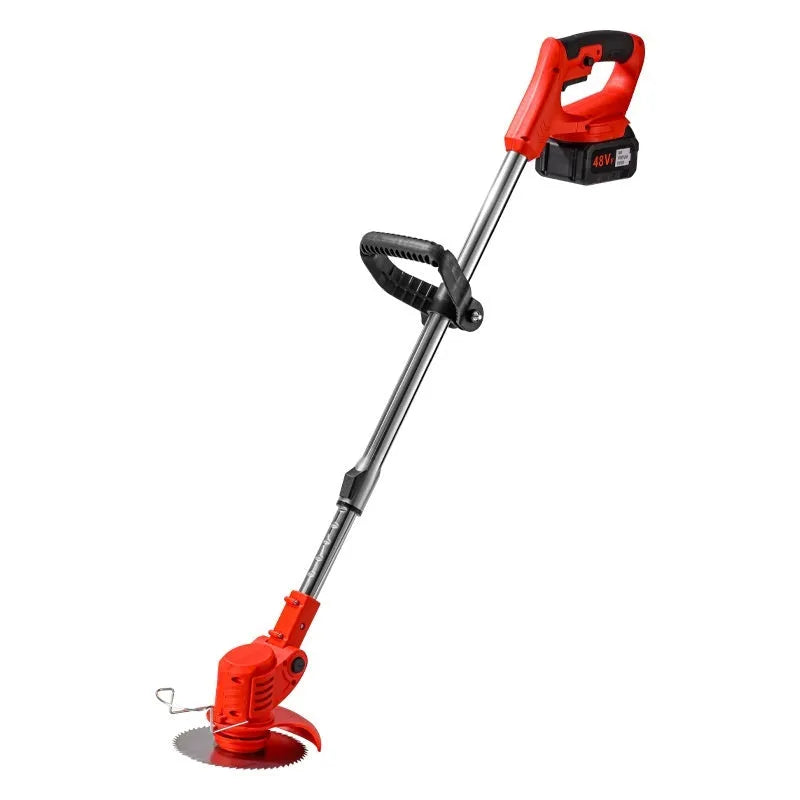Portable weeding machine garden tool with bare metal construction in black, blue, or red