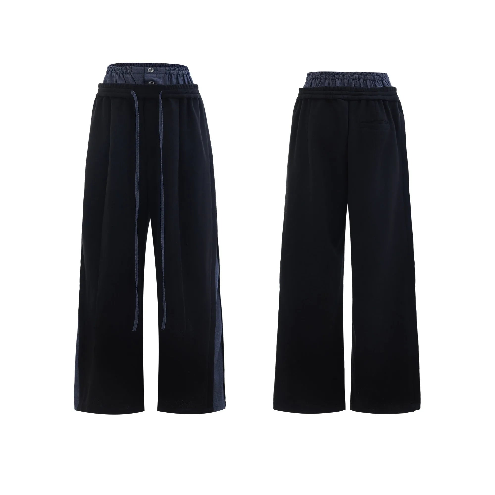 Men's black polyester sports leisure suit with hooded short sleeve jacket and trousers