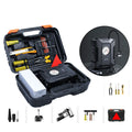 Portable car mini SUV air pump with digital display, LED light, and 300cm power cord