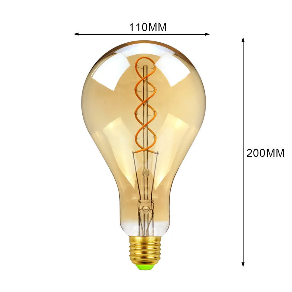 Double helix LED soft light strip in gold spiral finish showing compact size.