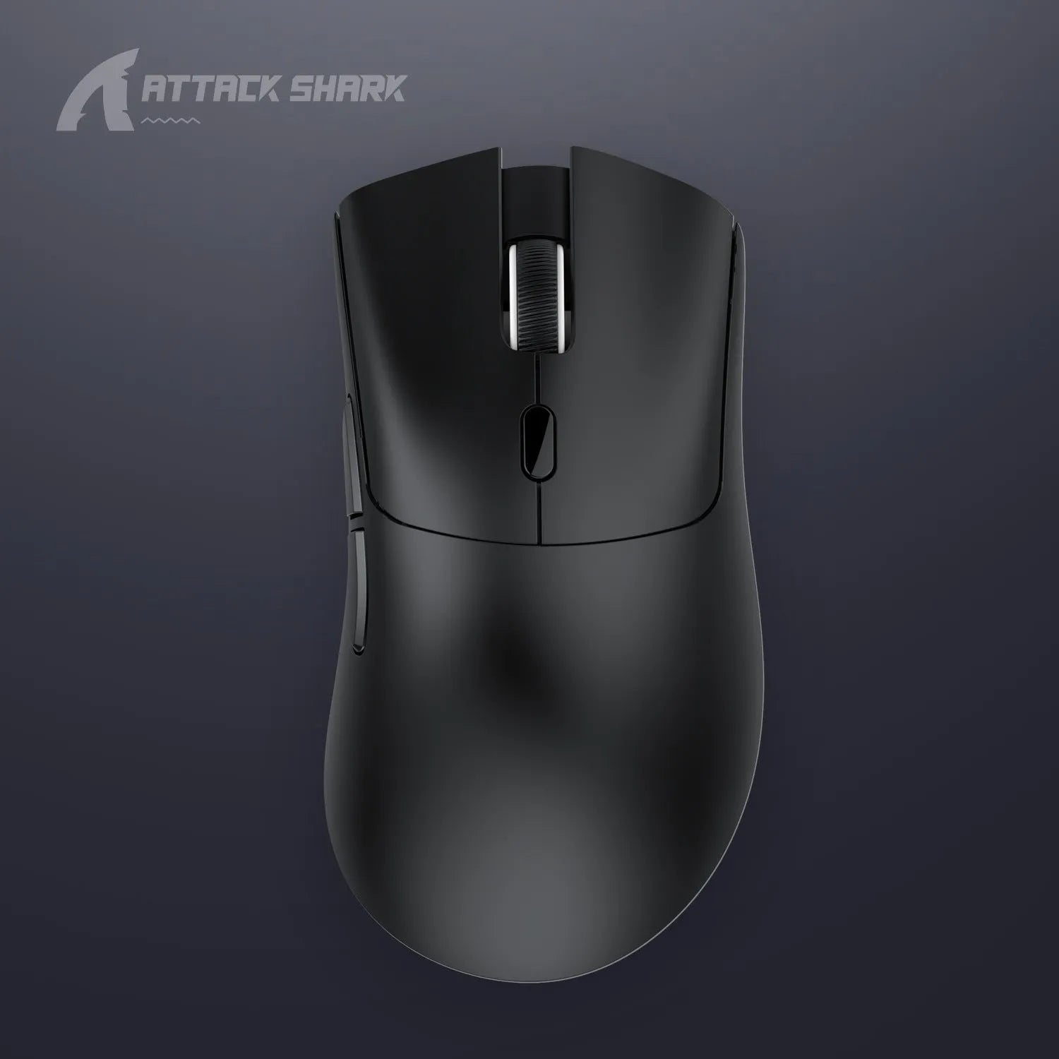 Attack Shark wireless Bluetooth mouse in black, white, or red colours, shown next to a laptop.