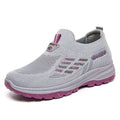 Women's flyknit mesh slip-on casual shoes in flat heel round toe design available in multiple colours