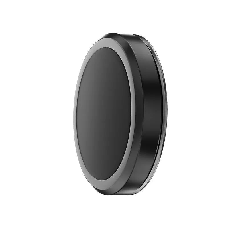 Obsidian black alloy magnetic centripetal force mobile phone holder with two discs and adhesive