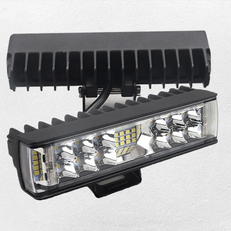 Black aluminium 7-inch 60W LED strip work light with straight line shape