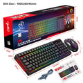 L99 wireless rechargeable 2.4G keyboard and mouse set with RGB lighting, 96 keys, and Type-C charging cable
