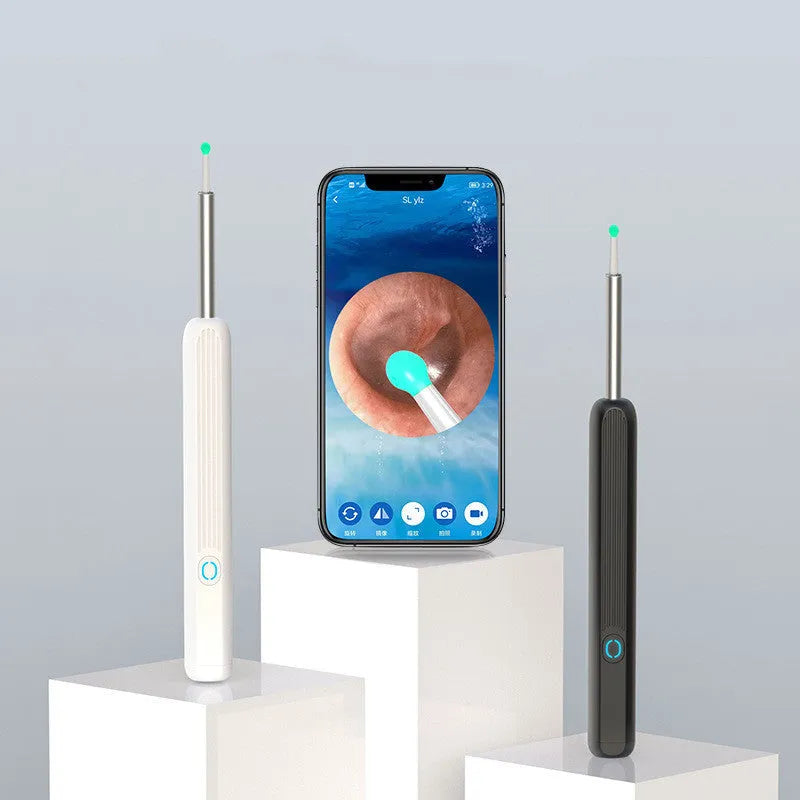 NE3 wireless ear cleaner otoscope with camera LED light in black or white colour
