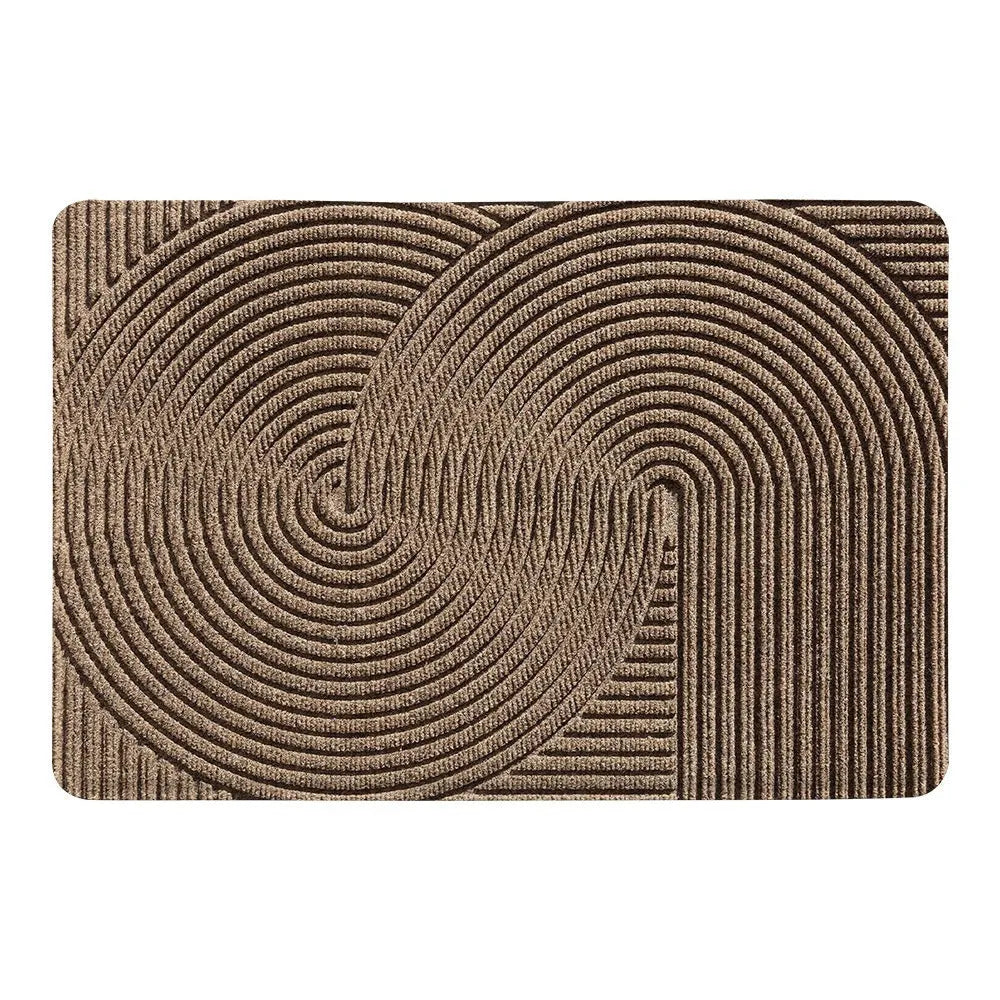 Blue alien-shaped silk ring entrance carpet with cartoon anime pattern, 60x90cm.