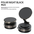 Folding vacuum suction cup car phone holder in T30 black zinc alloy on car dashboard