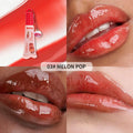 Moisturising no stain on cup lip lacquer lipstick 10ml in four shades Candy Lane, Strawberry Milk, Melon Pop, Cocoa Cookie