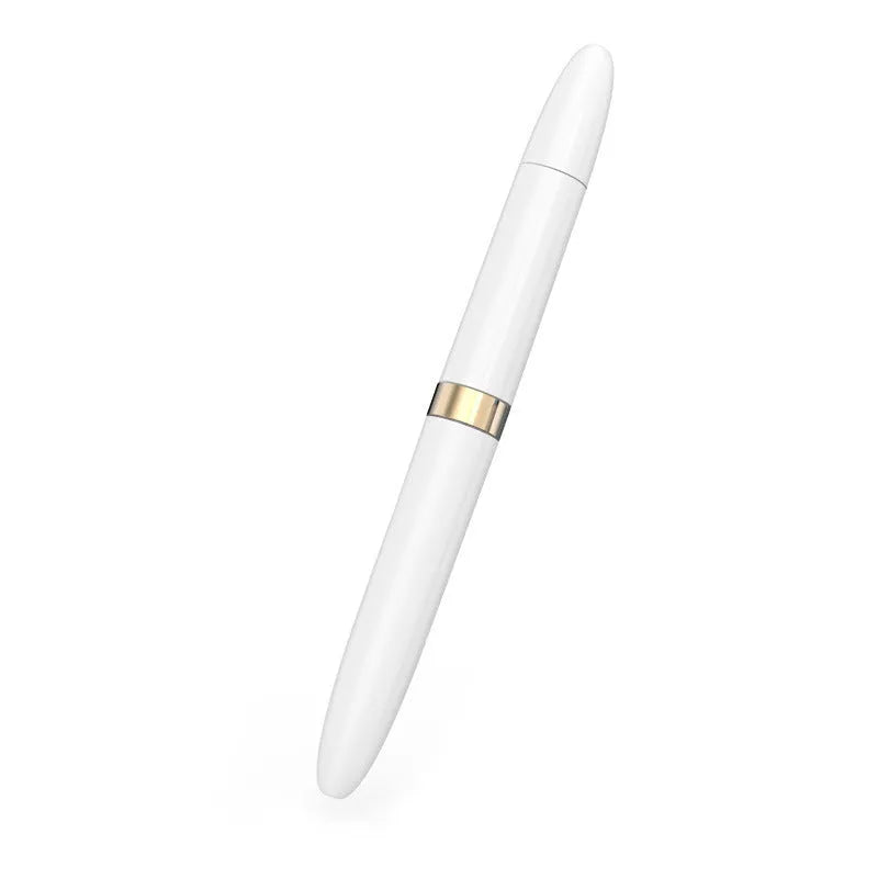 Blue plastic cleaning pen for electronics with metal tip, flocking sponge, and long brush.