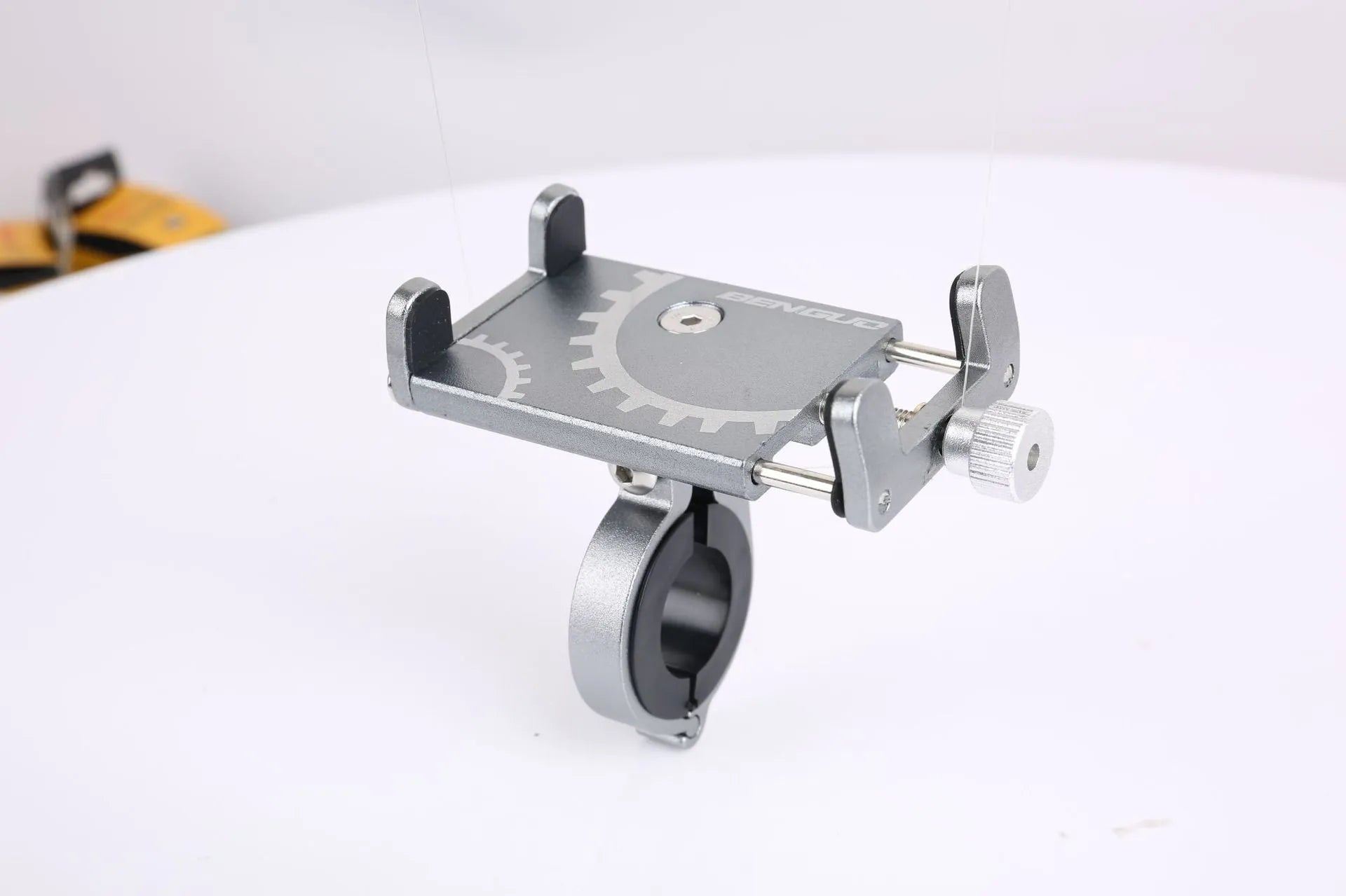 Aluminium alloy bicycle phone holder in black, red or titanium colour options
