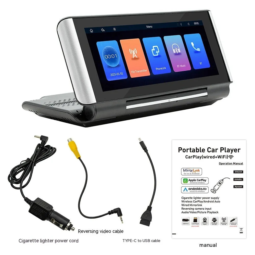 6.86 inch Bluetooth MP5 car multimedia player with LED screen for dashboard mounting