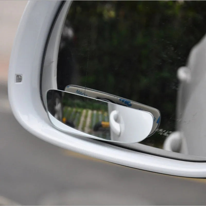 Glass adjustable wide-angle blind spot mirror for car rearview mounting.