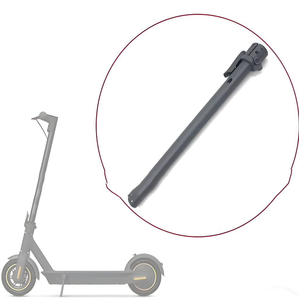Matte black folding upright bar accessory for No. 9 electric scooter on a white background.