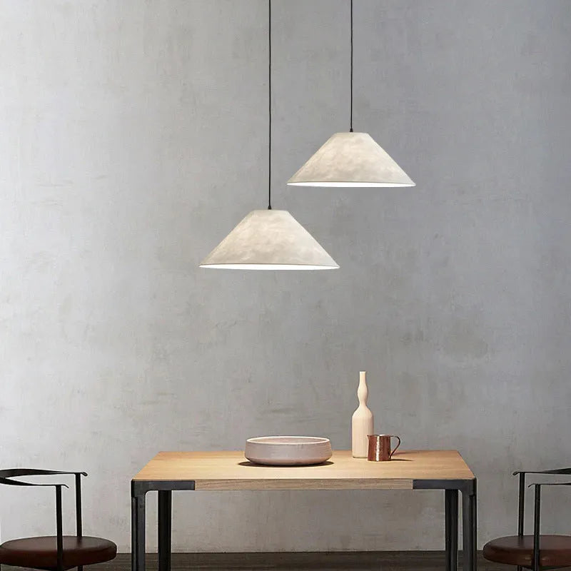 Nordic Japanese style chandelier in Platinum finish, 50cm diameter, for dining room or bedroom