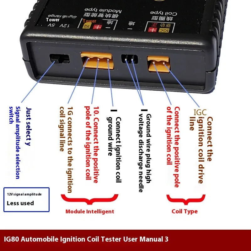 IG80 automobile ignition coil detector for petrol and natural gas vehicles