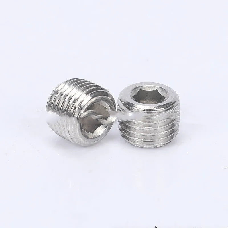 Stainless steel 304 hexagon plug for 3/8 inch BSPP pipe bulkhead connections