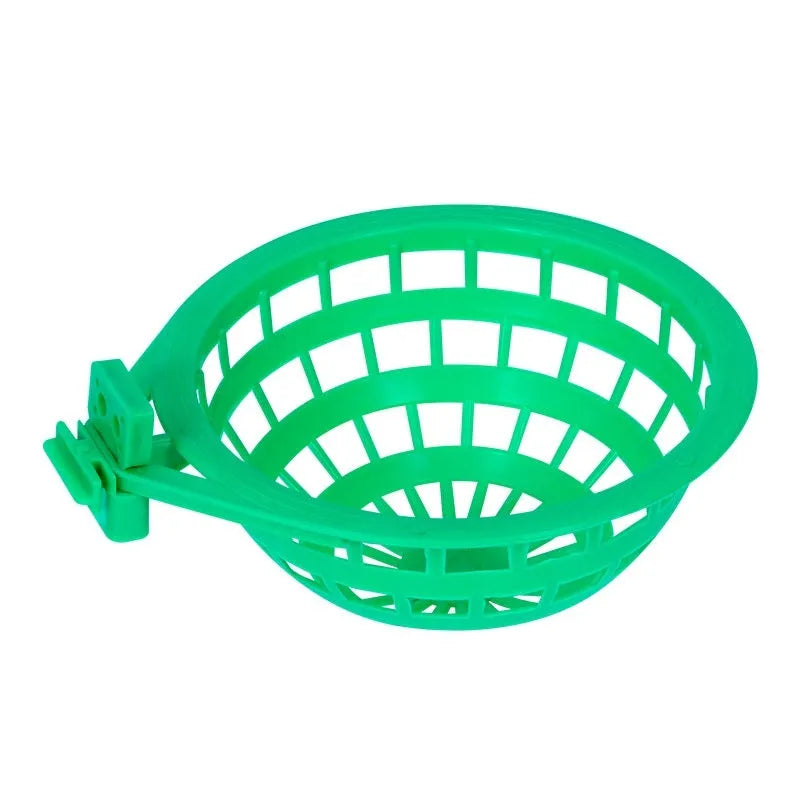 Plastic bird nest in green, split design for easy cleaning, suitable for small birds