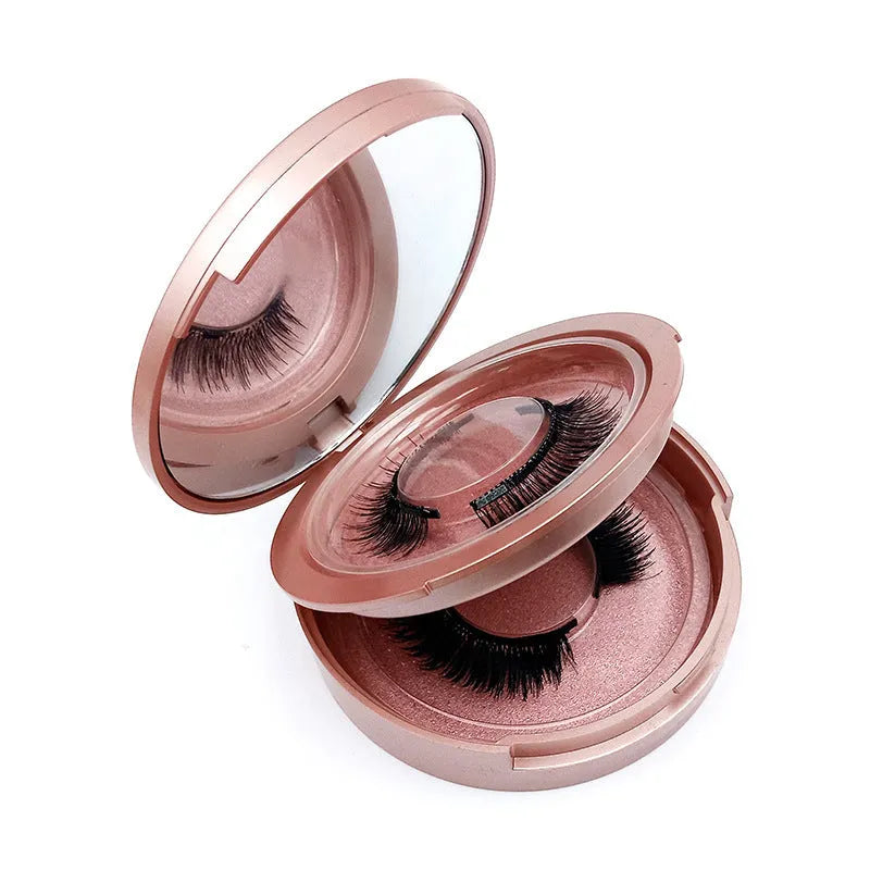 Quantum magnetic false eyelashes three pairs black with curler on white background