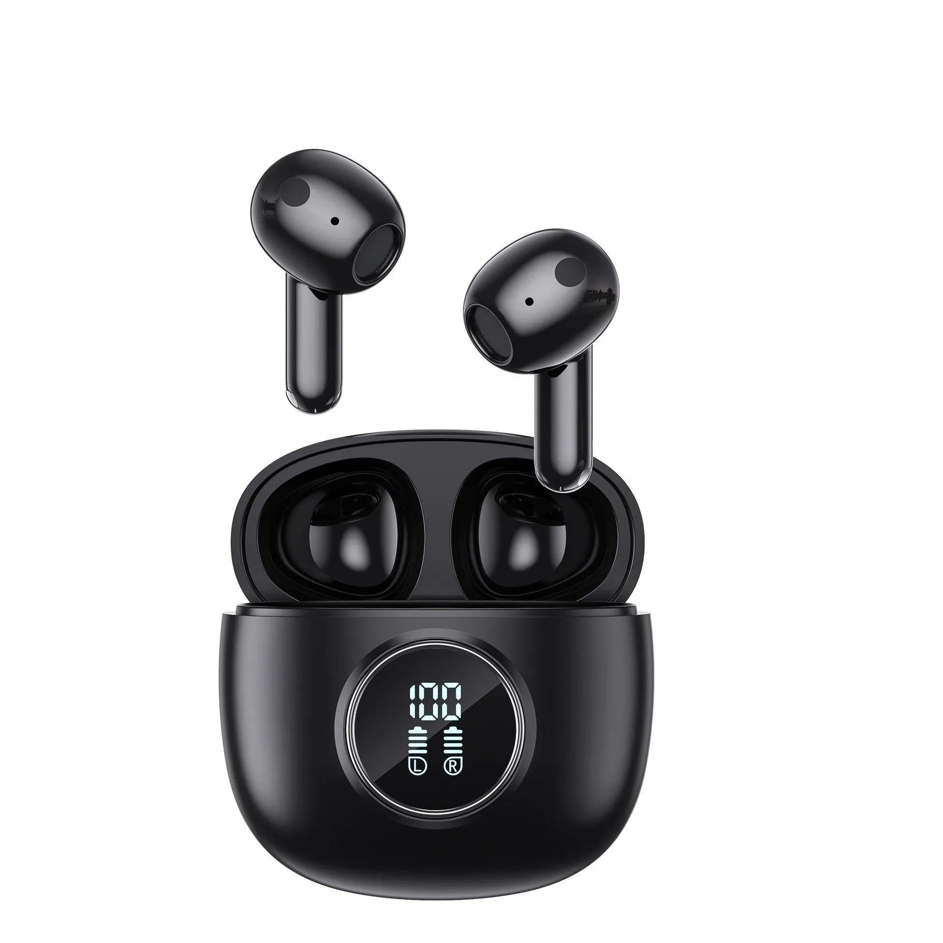 E40 TWS wireless Bluetooth headset with digital display charging case, e-sports in-ear design, black or white