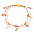 Colourful hand-woven braided rope bracelet for women in ethnic jewellery style