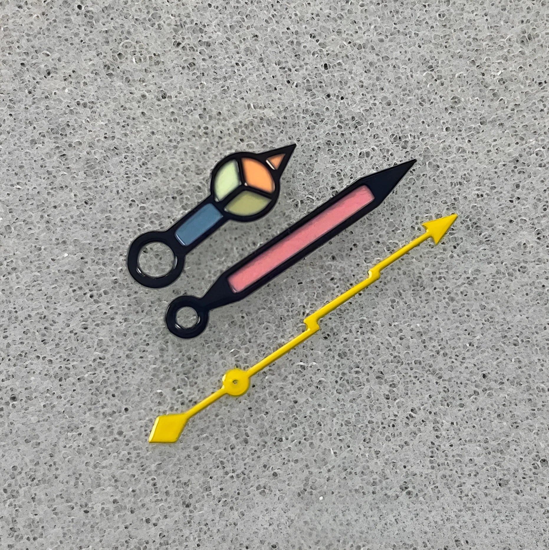 Yellow lightning luminous second hand watch needle made from copper for clock repair