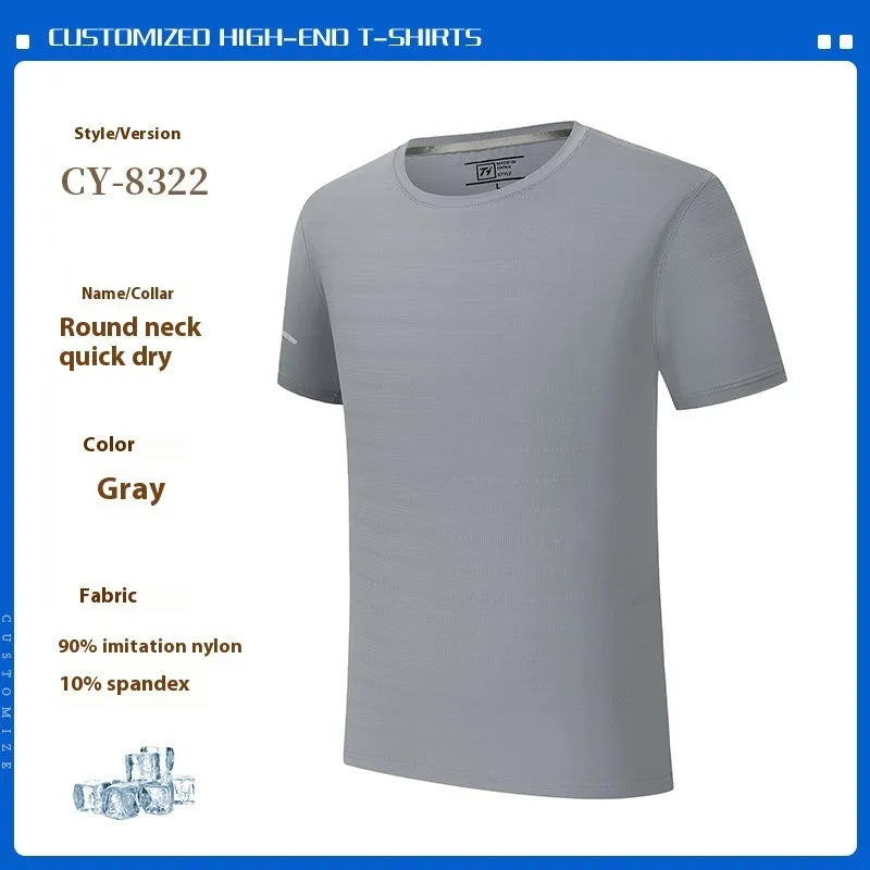 Men's round neck short sleeve work shirt in waterproof quick-dry fabric available in eight colours
