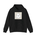 Black loose fit casual hoodie with drop shoulder sleeves and front pocket
