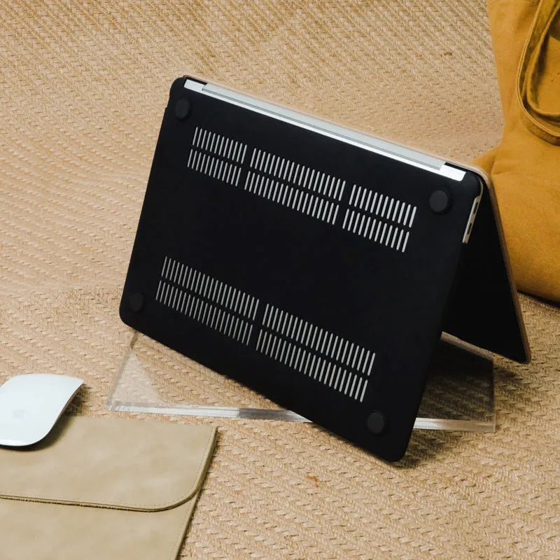 Cocoa brown suede laptop sleeve case compatible with Apple MacBook Air and Pro models