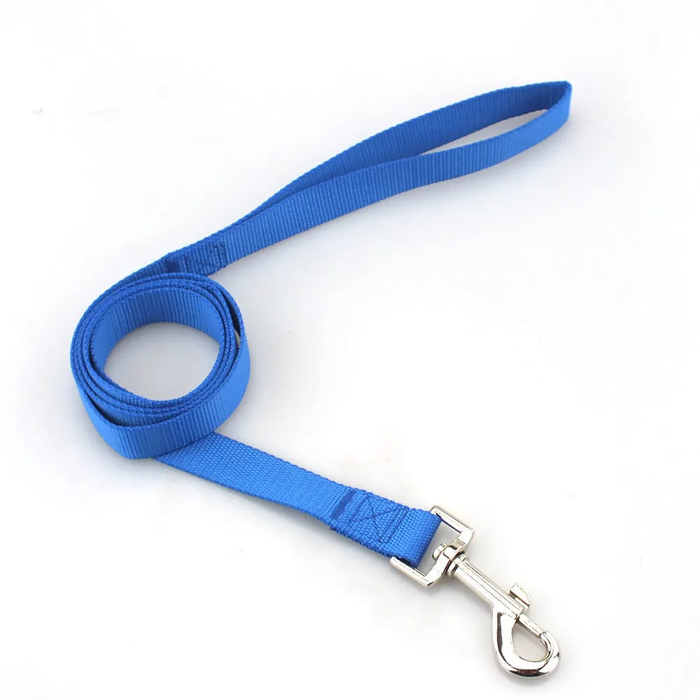 Solid colour polyester dog hand holding rope in various colours and sizes for pet walking