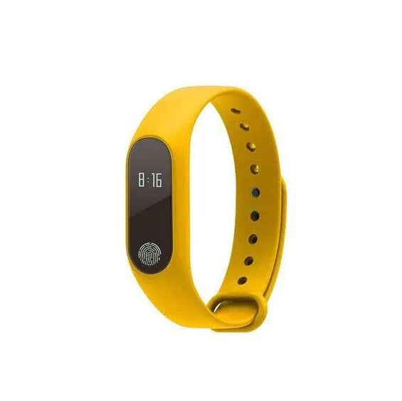 Motion intelligent hand ring fitness tracker on wrist showing heart rate monitoring and multiple colour options.