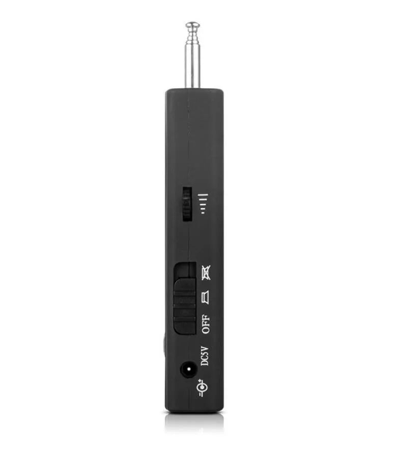 Signal detector anti-eavesdropping device with antenna, measuring 65mm x 48mm x 15mm