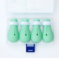 Green silicone cat anti-scratch foot covers with adjustable straps, set of 4 pieces