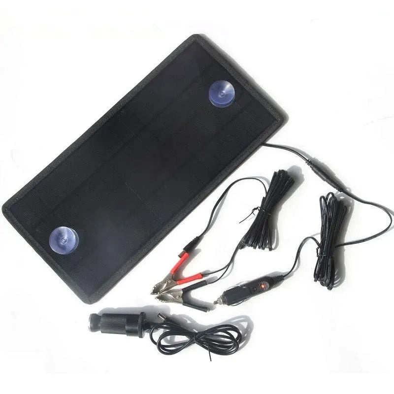 5W solar car battery charger monocrystalline silicon panel 320x120mm 435g with elastic straps