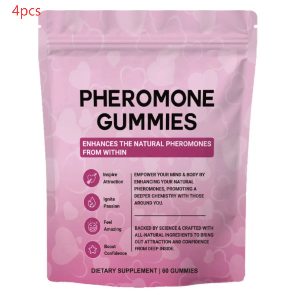 60 edible pheromone gummy tablets for ant and roach control in sealed packaging