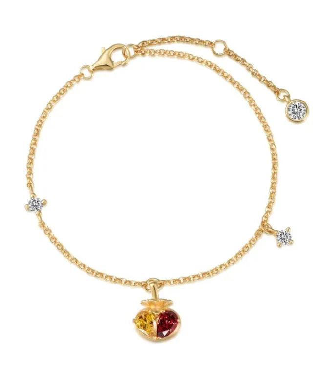 925 silver ancient gold totem pendant on clavicle chain and bracelet set for women