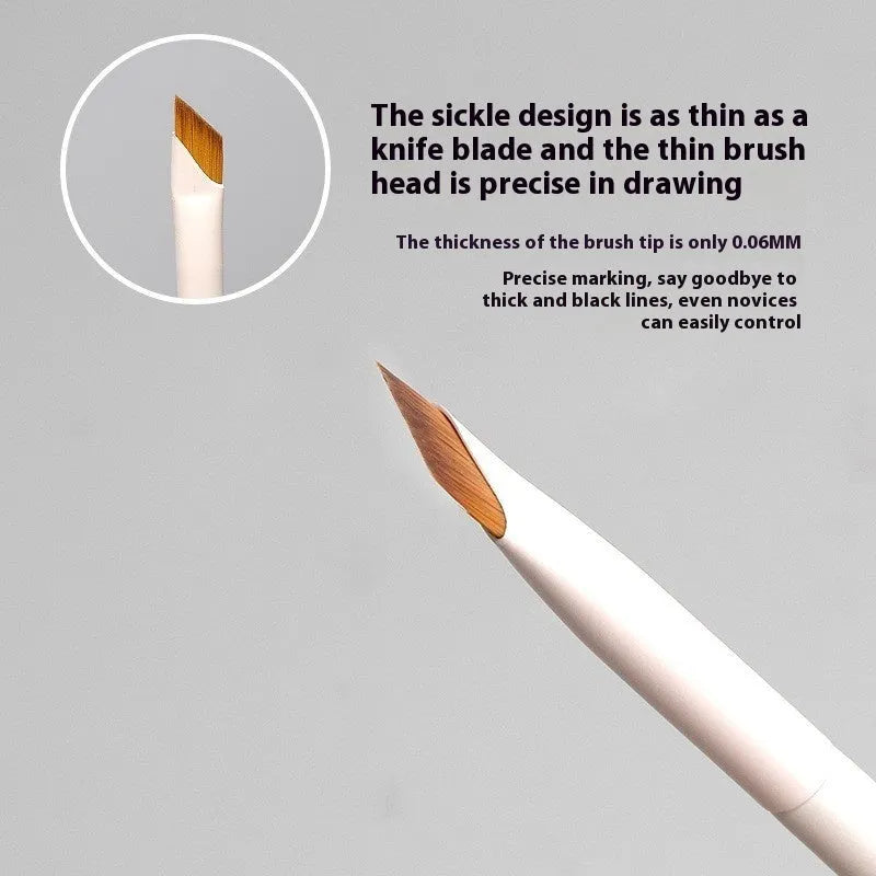Bevel fine crouching silkworm ultra-thin 0.6mm eyebrow eyeliner brush in cloud porcelain