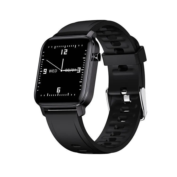 M2 smart bracelet watch with colour screen and silicone strap on wrist, displaying health metrics.
