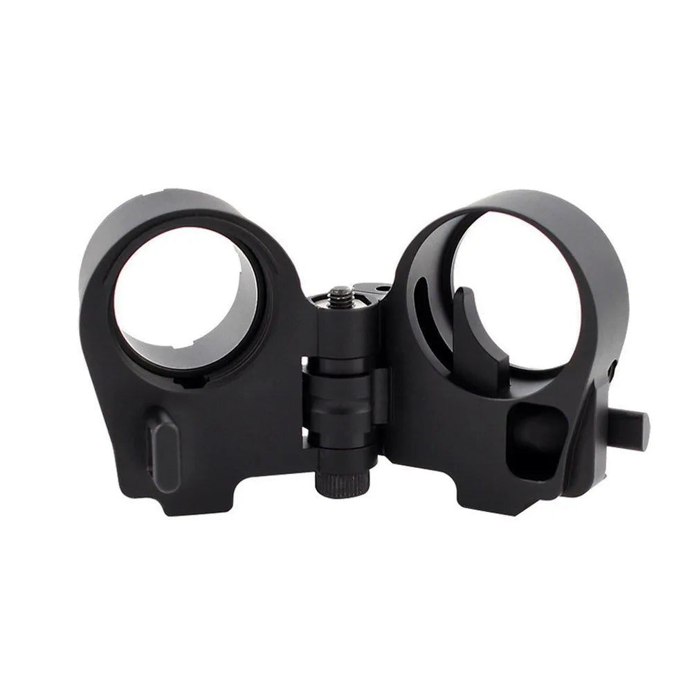 CNC machined aluminium third generation folding stock adapter with black DLC finish for AR-15 and AR-10 rifles