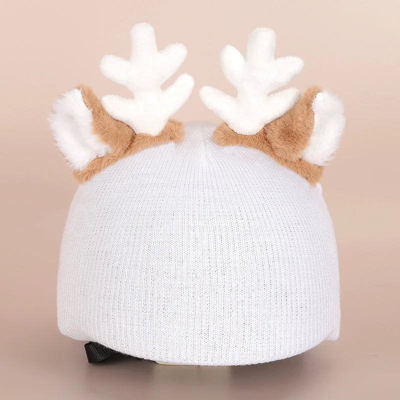 A soft plush cartoon character cover stretched over a medium-sized motorcycle helmet.