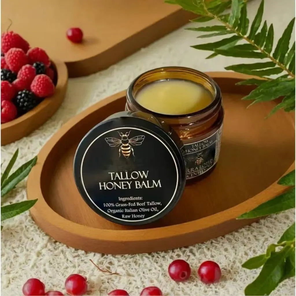 Honey Butter Moisturising Facial Cream in a 57g jar, shown with Citrus, Lavender, and Fragrance-Free options.