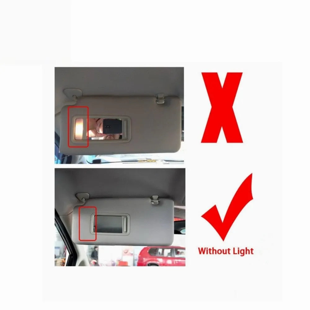 Beige sun visor with cosmetic mirror for Nissan Lida car 2005-2012