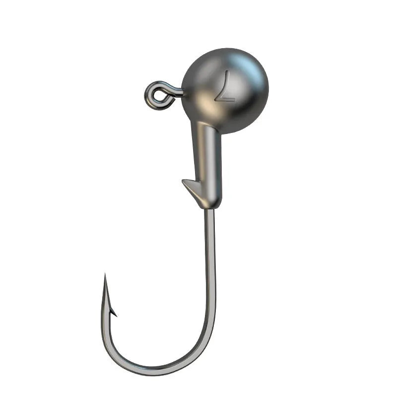 Enhanced strength fishing jig hooks in primary colour with lead heads, 50-piece pack