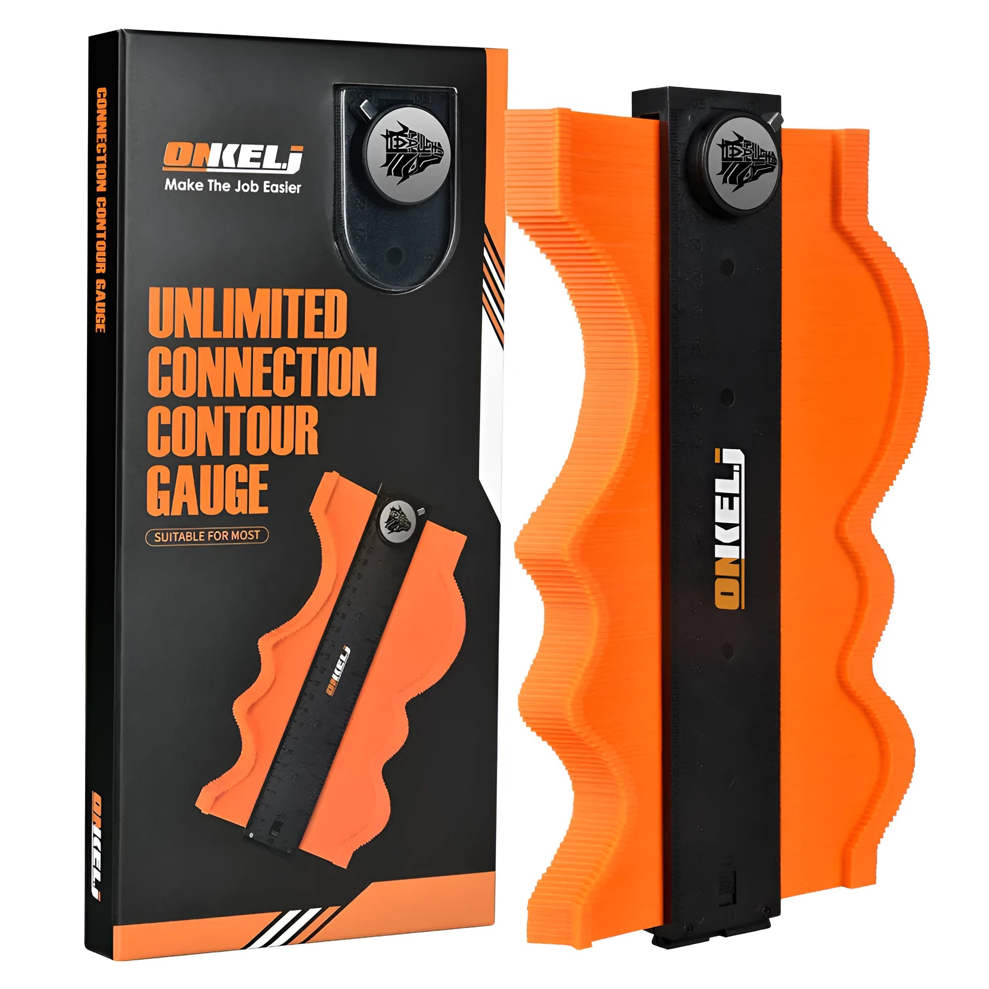 10-inch contour gauge with lock function for measuring irregular shapes and profiles