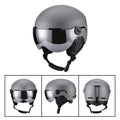 Unisex skiing helmet cover with integrated molding, PC shell, EPS liner, solid colour, black, blue, white, purple, carbon fibre, lotus root starch