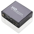 Black HDMI to DVI converter cable with 3.5mm audio output jack, 1.5 metres long.