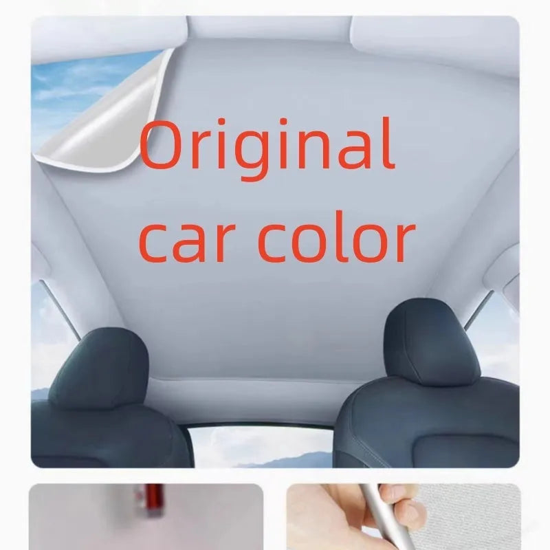Silicone electrostatic adsorption sunshade with plaid pattern for special vehicles