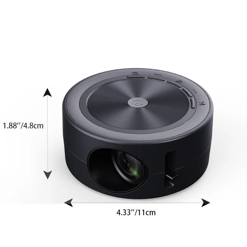 YT200 compact portable wired same screen LED projector in multiple colour options