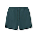 Men's grey seamless sports shorts with a straight leg and knee-length cut for summer athletics.